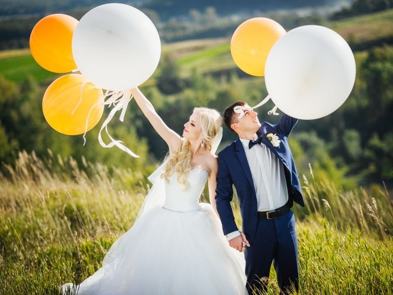 Bröllopsfoton + ballonger = sant